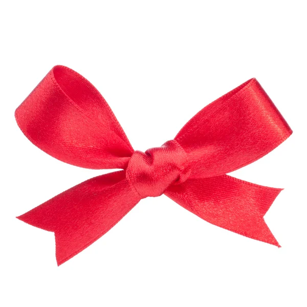 Świąteczny prezent czerwona kokarda — Zdjęcie stockowe