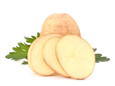 patates yumrular ve maydanoz yaprakları