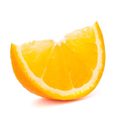 One orange fruit segment or cantle clipart