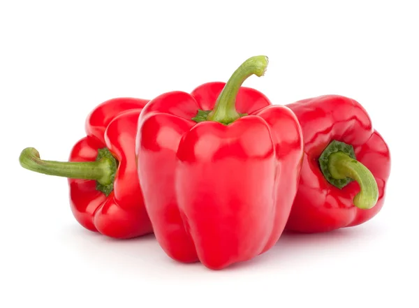 Κόκκινη πιπεριά απομονωμένη σε λευκό φόντο — Φωτογραφία Αρχείου
