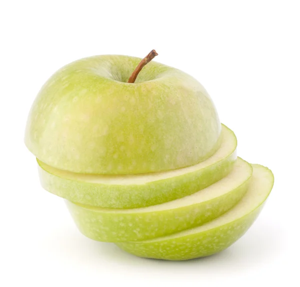 Яблочный зелёный нарезанный — стоковое фото
