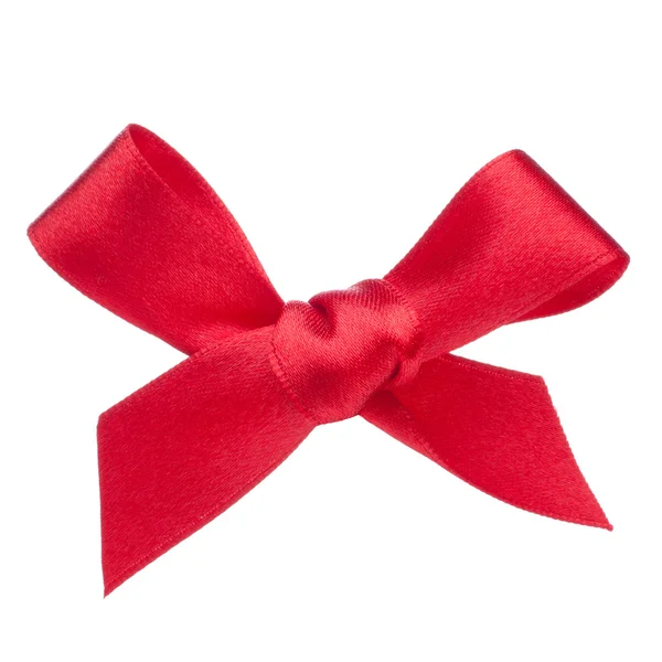 Świąteczny prezent czerwona kokarda — Zdjęcie stockowe