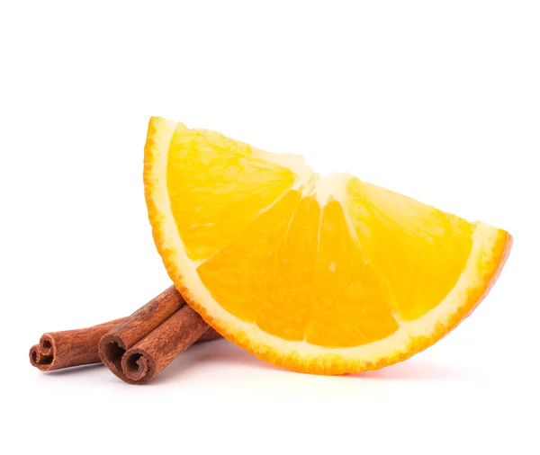One orange fruit segment or cantle — Stock Photo, Image