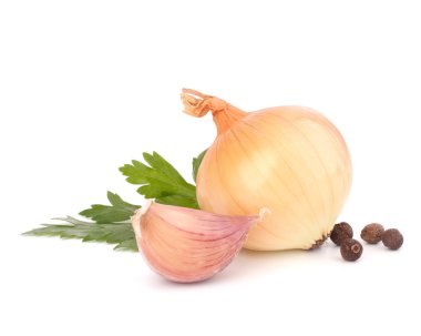 Onion and garlic clove