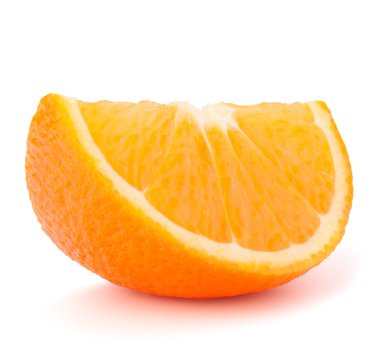 One orange fruit segment or cantle clipart