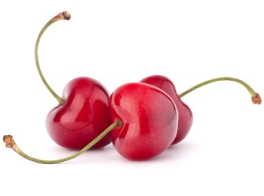 Heart shaped cherry berries clipart