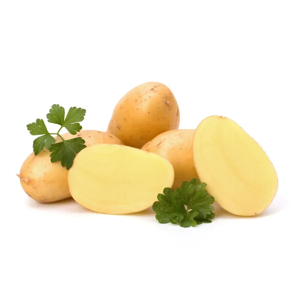 Nieuwe aardappel en groene peterselie — Stockfoto