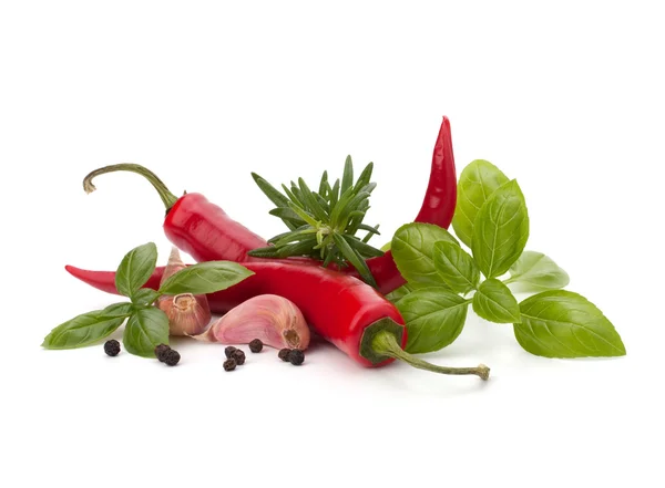 stock image Chili pepper and flavoring herbs