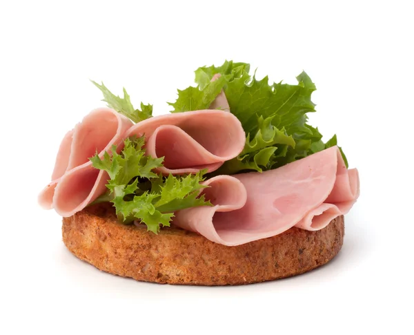 Sandwich sănătos cu șuncă de legume și afumată — Fotografie, imagine de stoc