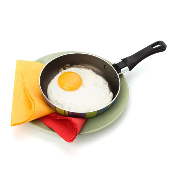 Huevo frito en sartén —  Fotos de Stock