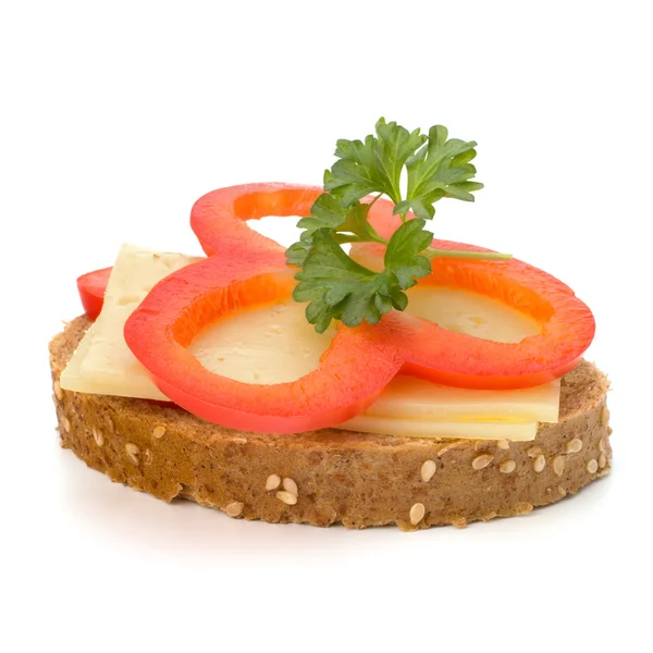 Sağlıklı sandviç sebze ile açın — Stok fotoğraf