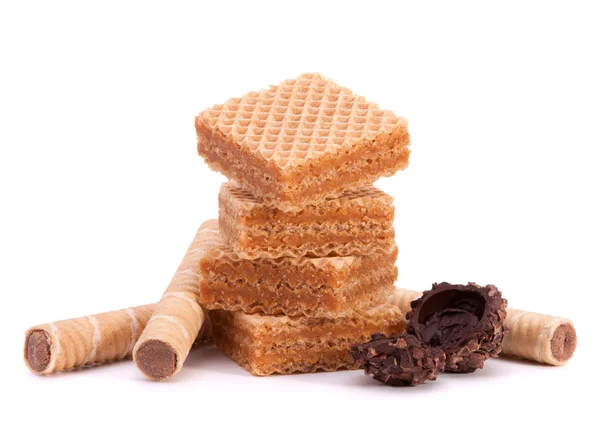 stock image Wafers or honeycomb waffles