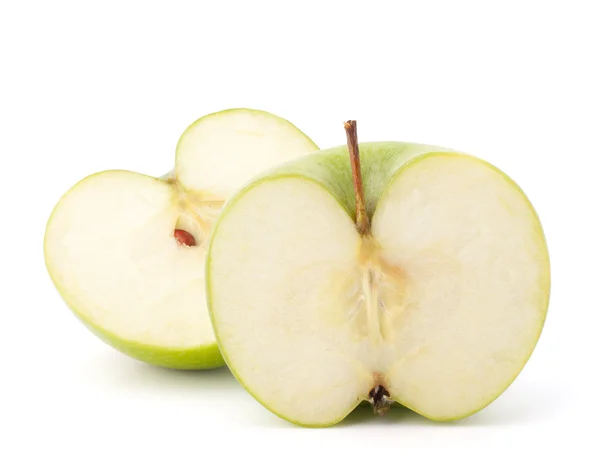 Mitad manzana verde — Foto de Stock