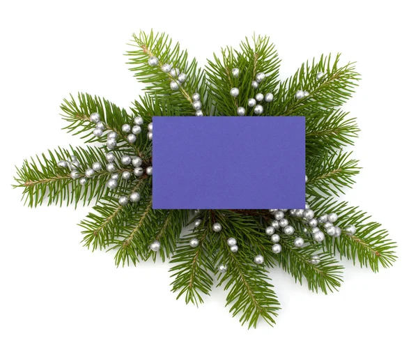Decoración de Navidad con tarjeta de felicitación Imagen De Stock