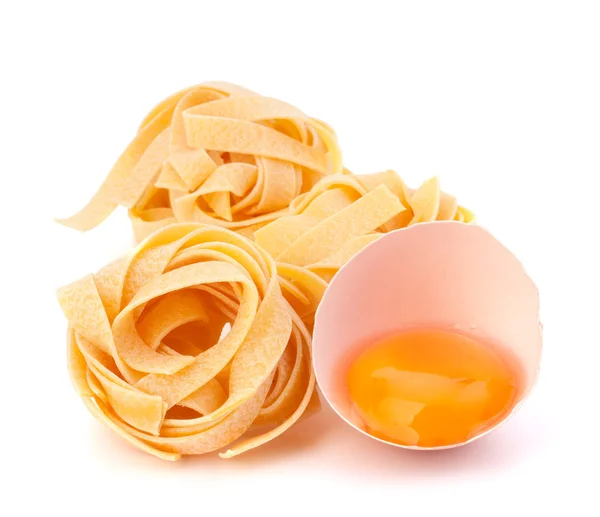 Italian egg pasta fettuccine nest — Stock Photo, Image