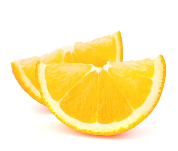 Dos segmentos o cantles de frutas naranjas —  Fotos de Stock