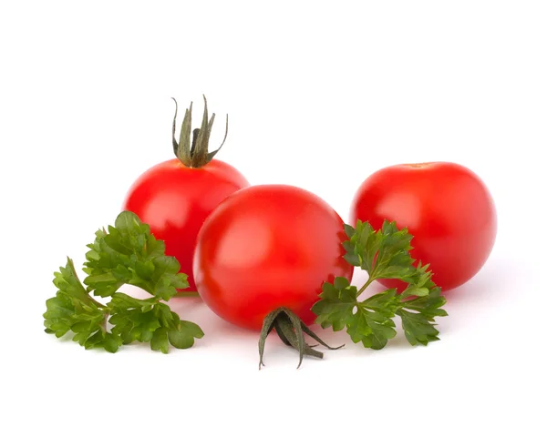 Küçük cherry domates, maydanoz, baharatlar — Stok fotoğraf