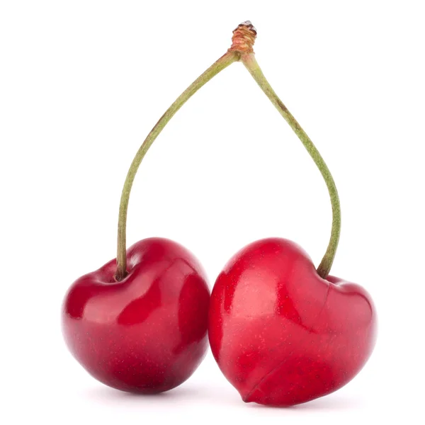 Két szív alakú cseresznye bogyók — Stock Fotó