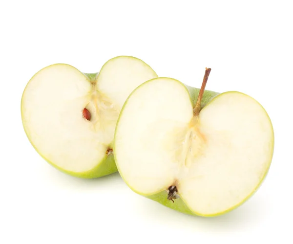 Zielone jabłko, pół — Zdjęcie stockowe