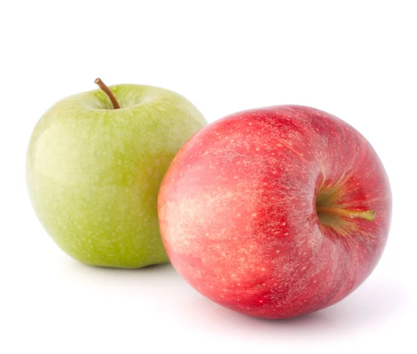 Roter und grüner Apfel — Stockfoto