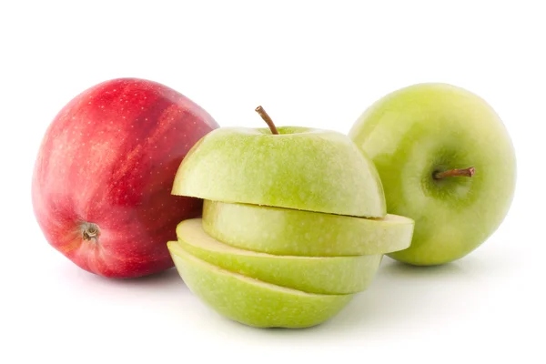 Stock image Red and green sliced apples