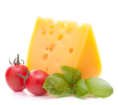 peynir ve fesleğen yaprakları natürmort