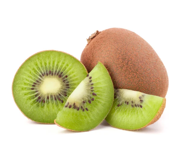 Whole kiwi fruit and his sliced segments — Stock Photo, Image