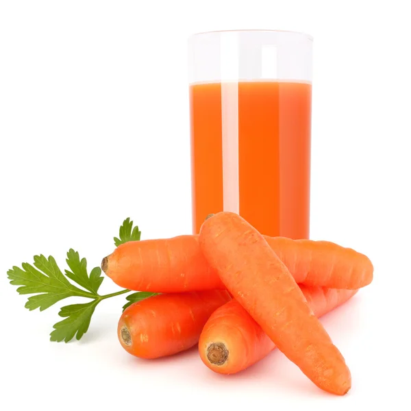 Морквяний сік скла — стокове фото