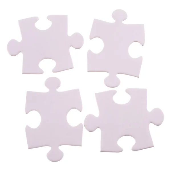 Dört puzzle parçaları — Stok fotoğraf