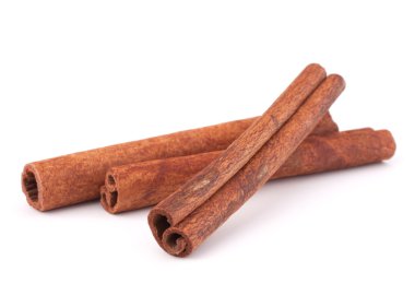 Cinnamon sticks isolated on white background clipart