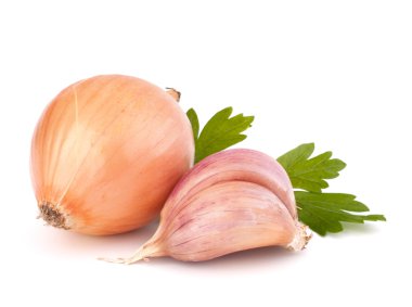 Onion and garlic clove