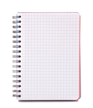 Open blank checked notebook clipart