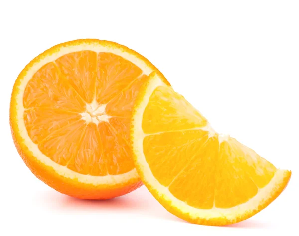 Mezzo e segmento di frutta arancione o cantle — Foto Stock
