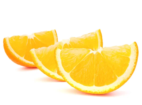 Three orange fruit segments or cantles — Stock Photo, Image