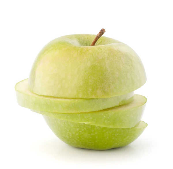 Яблочный зелёный нарезанный — стоковое фото