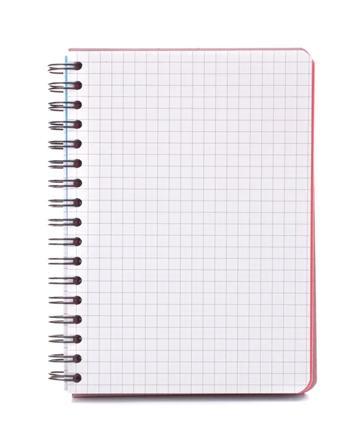 Abrir caderno verificado em branco — Fotografia de Stock