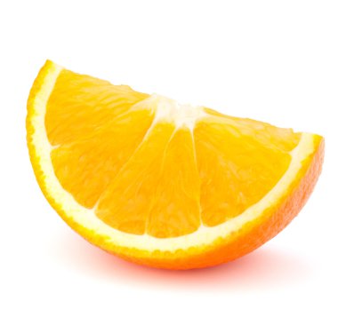 One orange fruit segment or cantle clipart