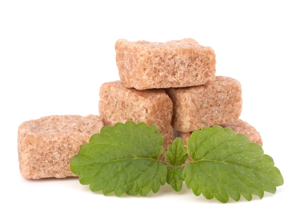 stock image Lump brown cane sugar cubes