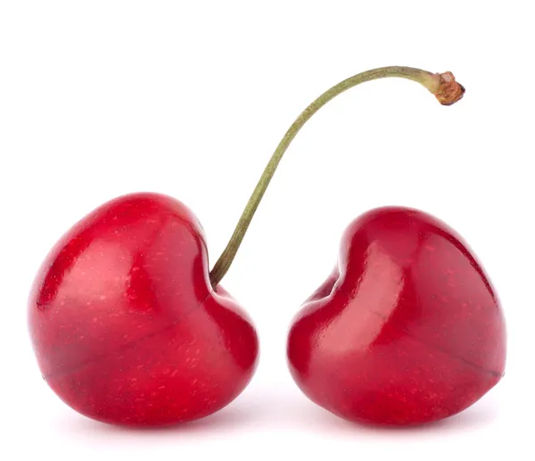 stock image Two heart shaped cherry berries