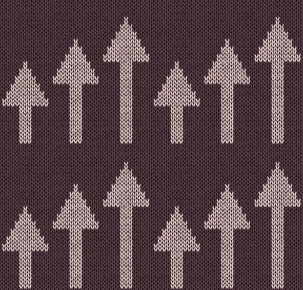 Style Seamless Color Knitted Pattern With Arrows — Wektor stockowy