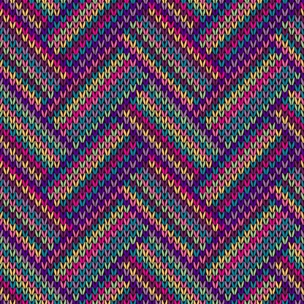 Motif tricoté drôle sans couture multicolore — Image vectorielle
