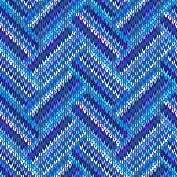 风格无缝蓝色紫白色彩色针织的图案 — 图库矢量图片