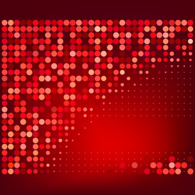 Abstract Red Halftone Dots Vector Background clipart