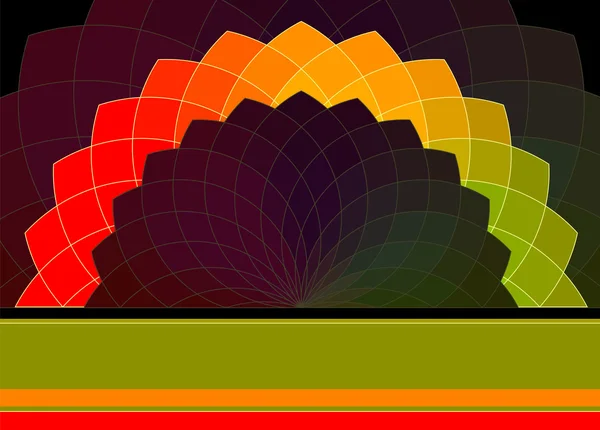 Abstrakter Vektorhintergrund. Leuchtende Farben Radbanner — Stockvektor