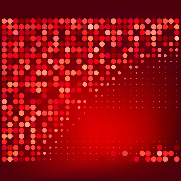Abstrakte rote Halbtonpunkte Vektor-Hintergrund — Stockvektor