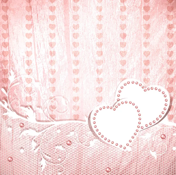 Wedding vintage pink background — Stock Vector