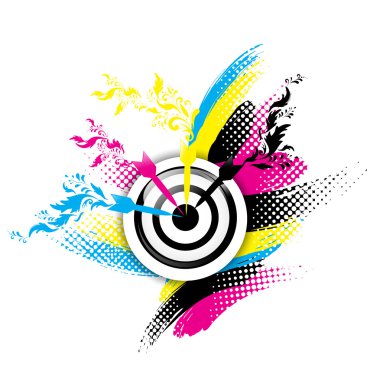 Creative CMYK design clipart