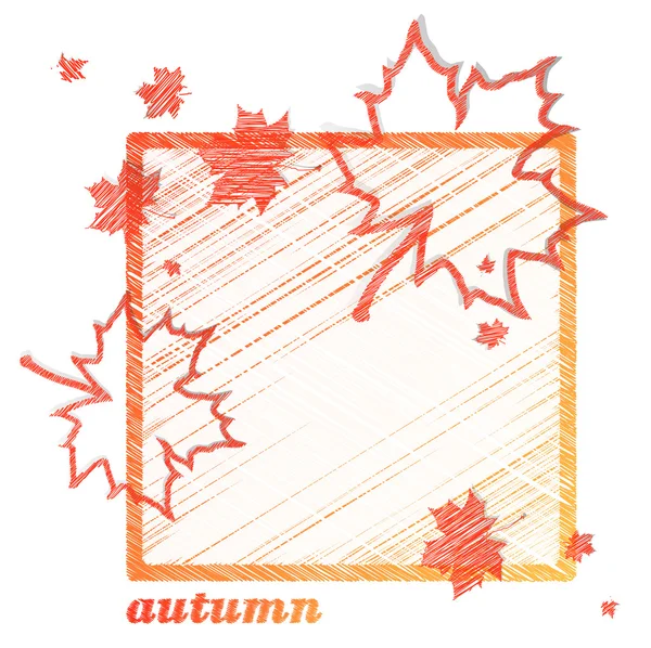 Marco de otoño — Vector de stock