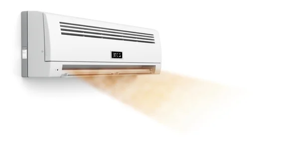 Air conditioner blowing hot air — Stock Photo, Image