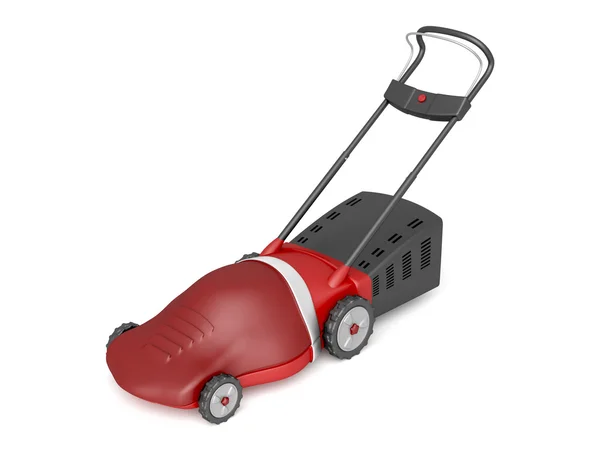 赤い電気の芝刈機 — ストック写真